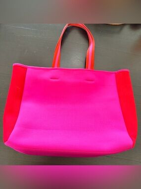 Pink and Red Neoprene Tote Bag by Summersalt